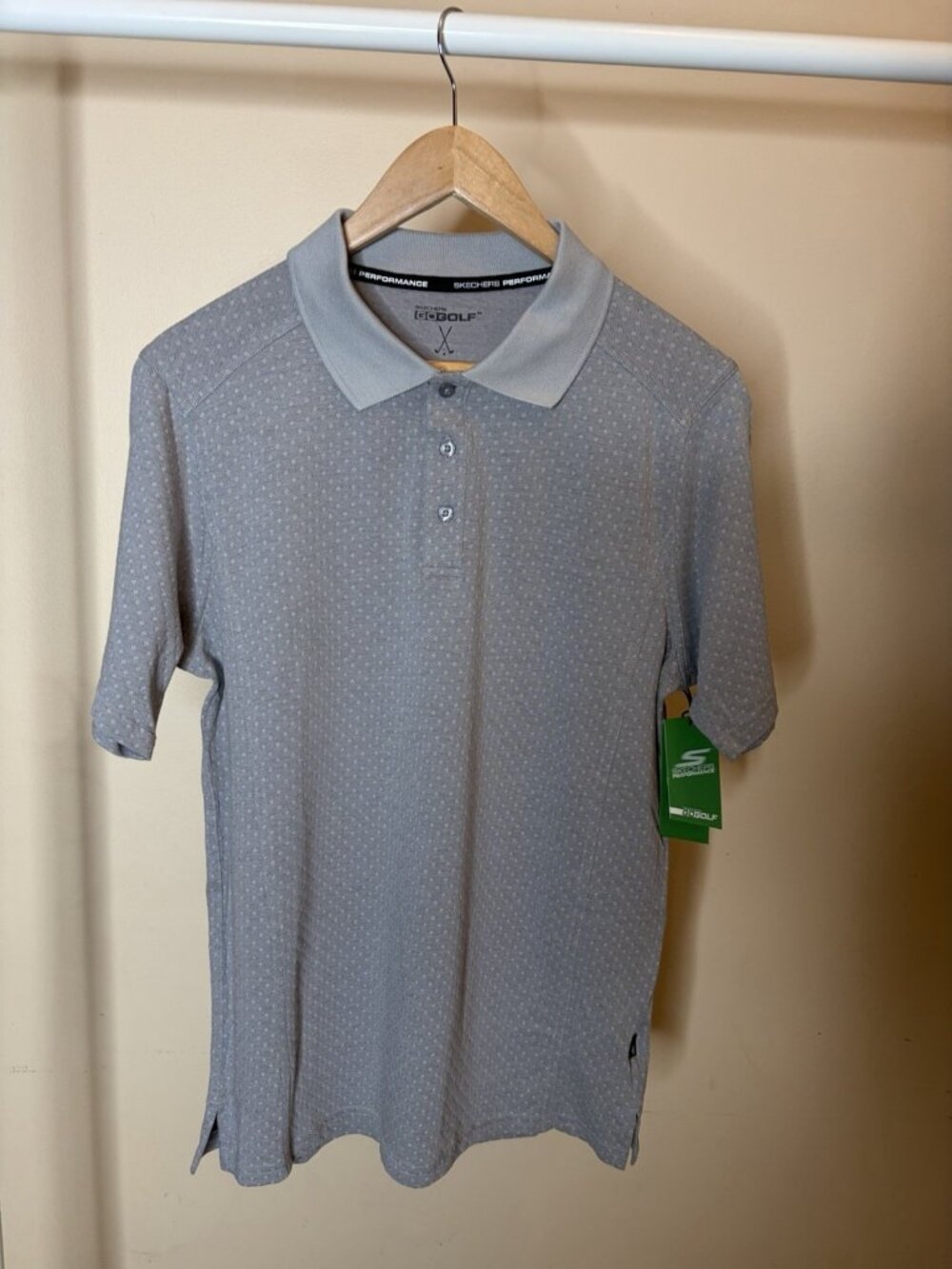 Skechers Go Golf Performance Polo Shirt Mens Size Small New Gray